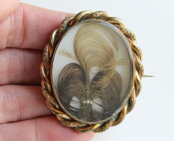 victorian hair brooch