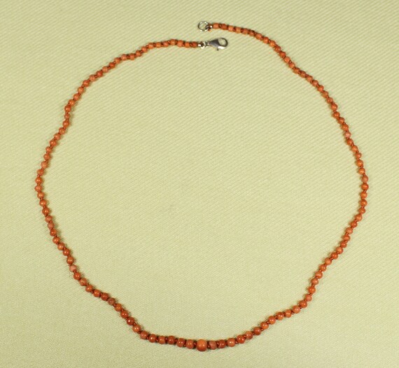 Delicate baby CORAL necklace, 20 inches, lovely c… - image 2