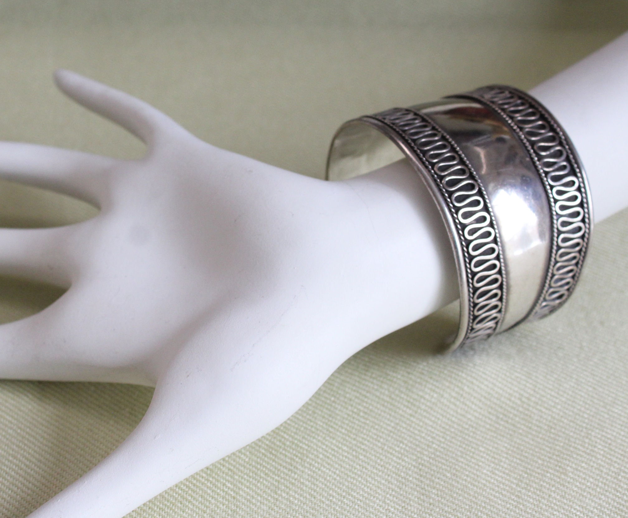Sterling Silver Wavy Cuff Bracelet | Borsheims
