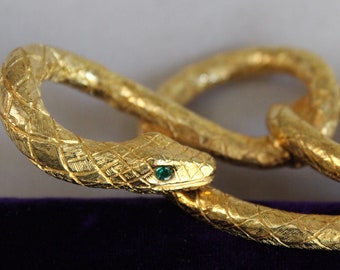 GIANT DeNicola serpent pin, signed, mint condition, gorgeous