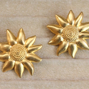 Boucles D'oreilles Clips LANCÔME - Style Laiton Doré - Marque Swarovski - Occasion Bon état
