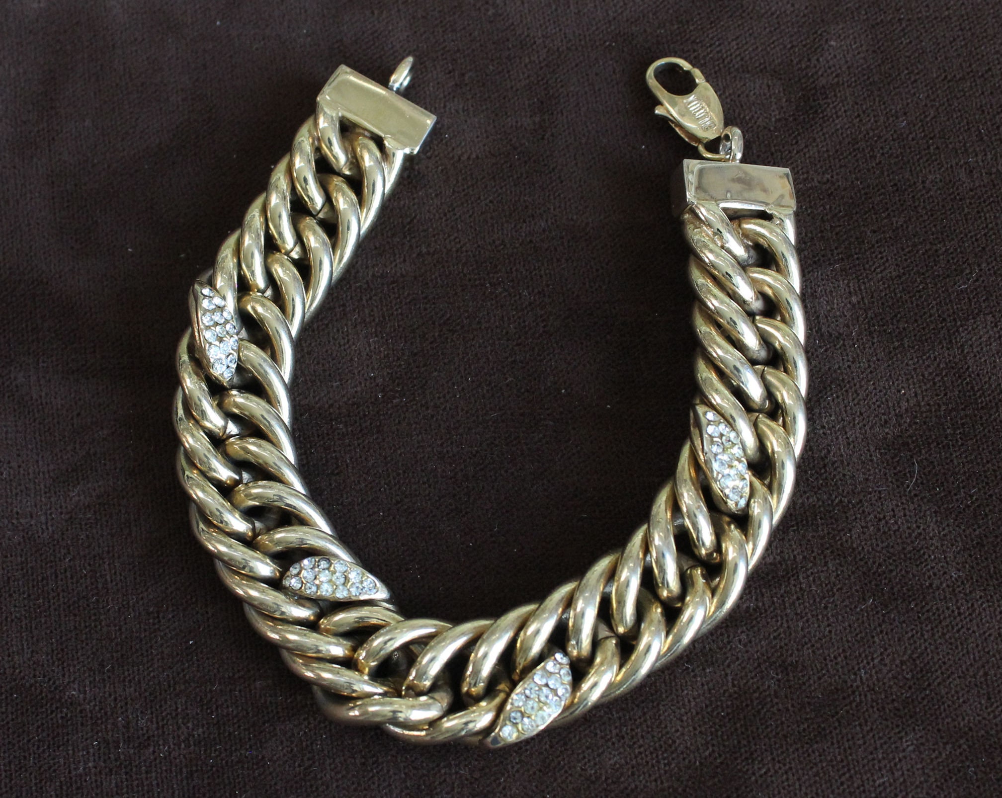 CASCIO BIJOUX Bracelet, Curb Link, Gold Tone, Italy, Stamped, Pavé Sets, Well Made, 1970s, Good Weight - Etsy CASCIO BIJOUX Bracelet, Curb Link, Gold Tone, Italy, Stamped, Pavé Sets, Well Made, 1970s, Good Weight - Etsy