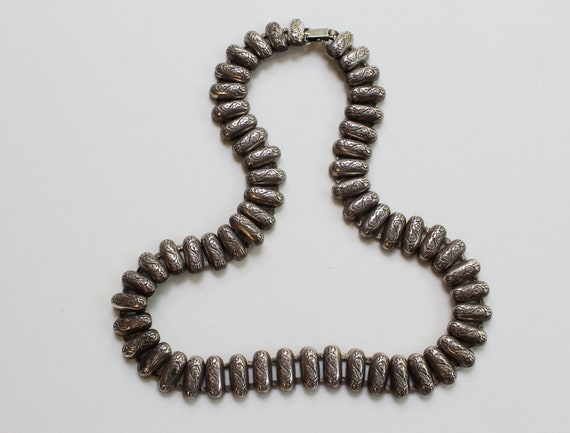 JOSEFF of HOLLYWOOD, book-chain necklace, silver p