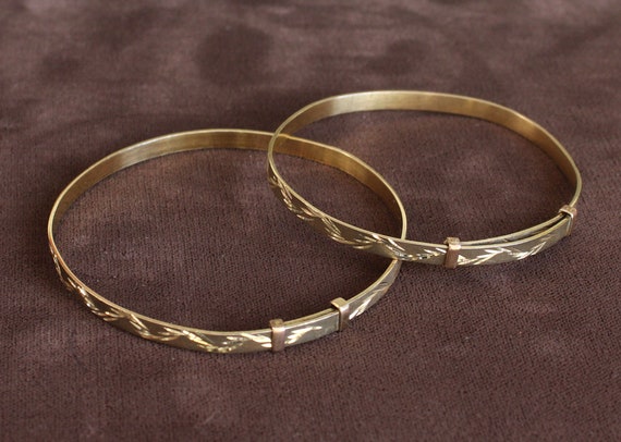 Vintage Rolled Gold Filled Bangle Bracelet - English - Ruby Lane