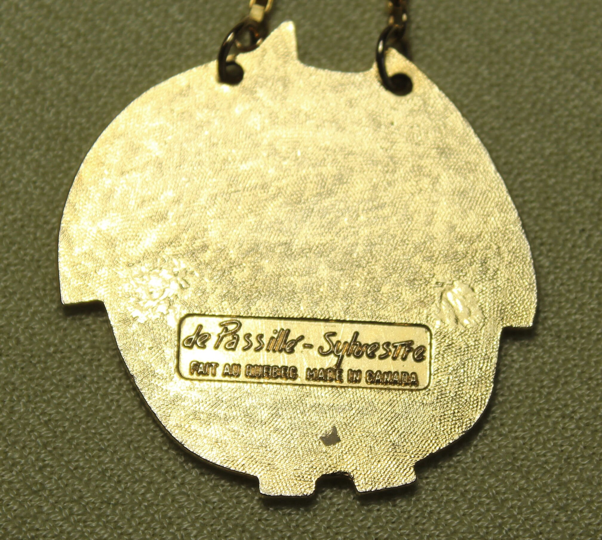 De Passille and Sylvestre Pendant Necklace, Enamel, Vintage