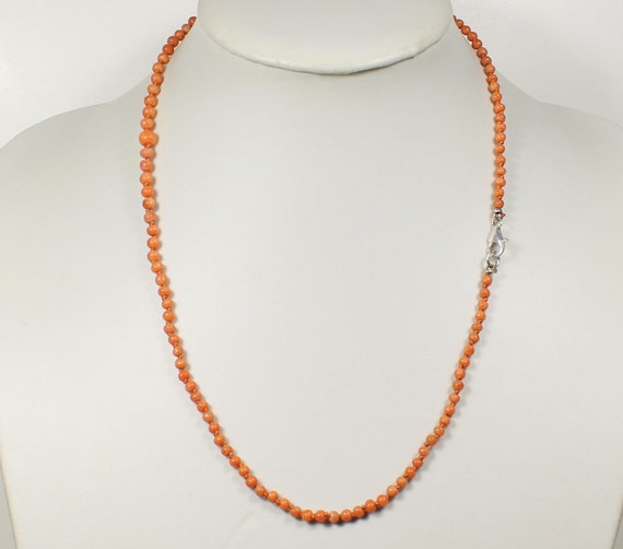 Delicate baby CORAL necklace, 20 inches, lovely c… - image 6