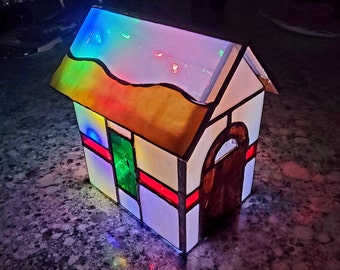 3D Stained glass Ginger Bread House