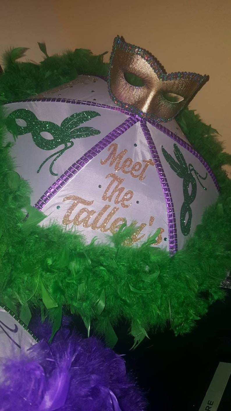 mardi gras wedding umbrellas