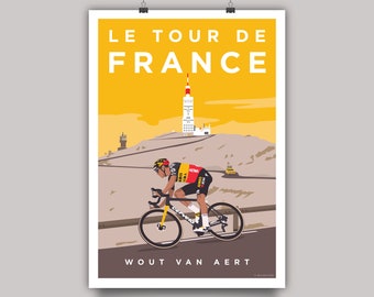 Wout Van Aert Tour De France Art Print: Mont Ventoux Cycling