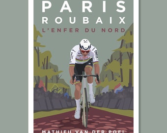 Affiche Poster Paris-Roubaix 100 De Légende - Cyclisme - Exposition - Très Bon état
