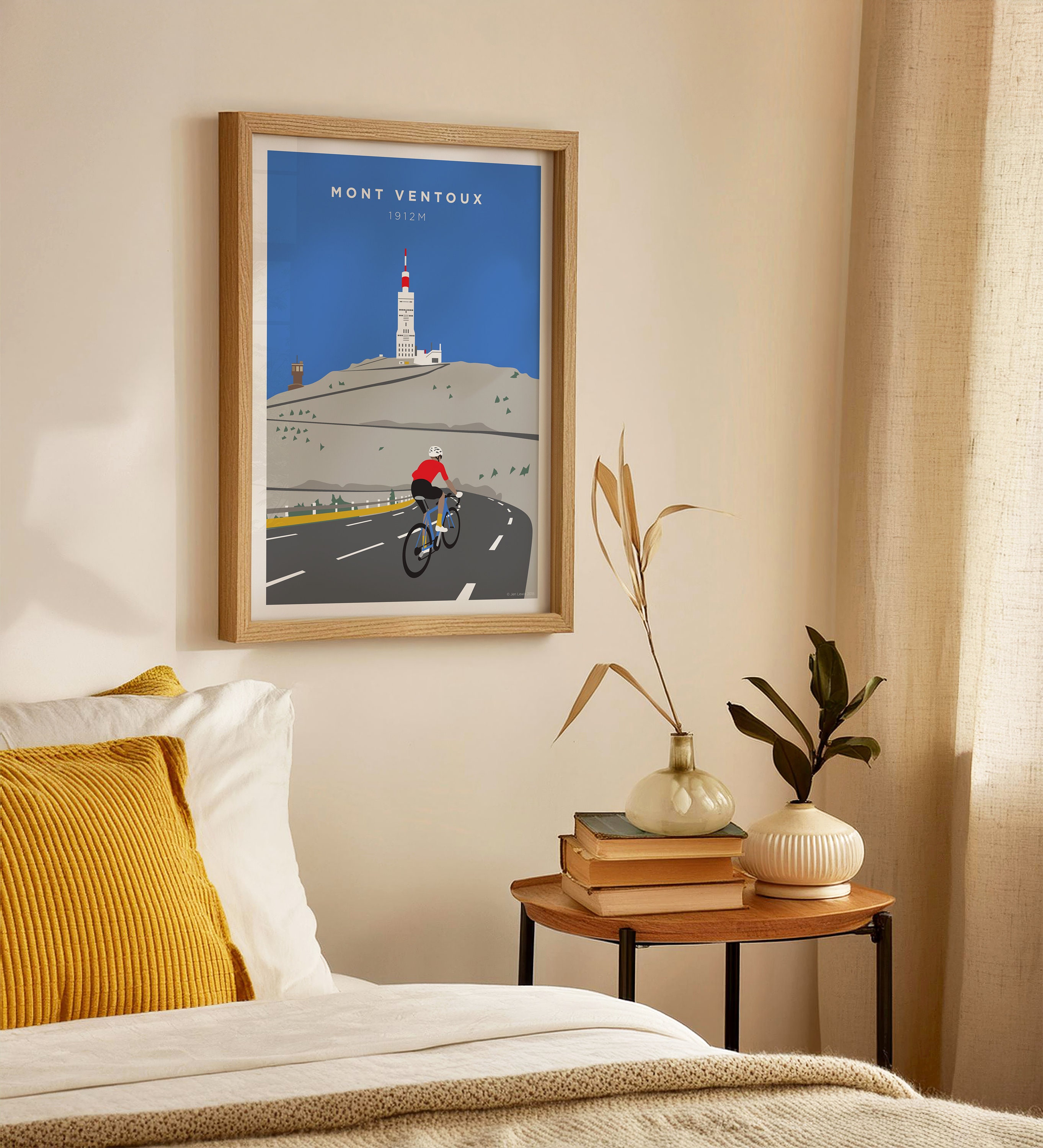 ZzSTX Mont Ventoux Imprime Col du Tourmalet Bahomontes Affiche Vintage Mur Art Photos Vélo Impressions Et Affiches Cadeau Décor À La Maison50X70Cm sans Cadre