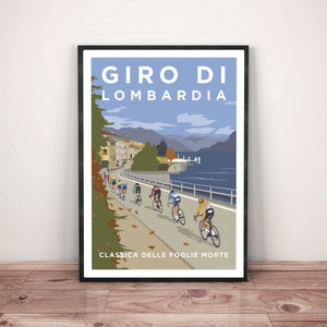 Giro di Lombardia Cycling Art Print: Italian Race Giclée Poster