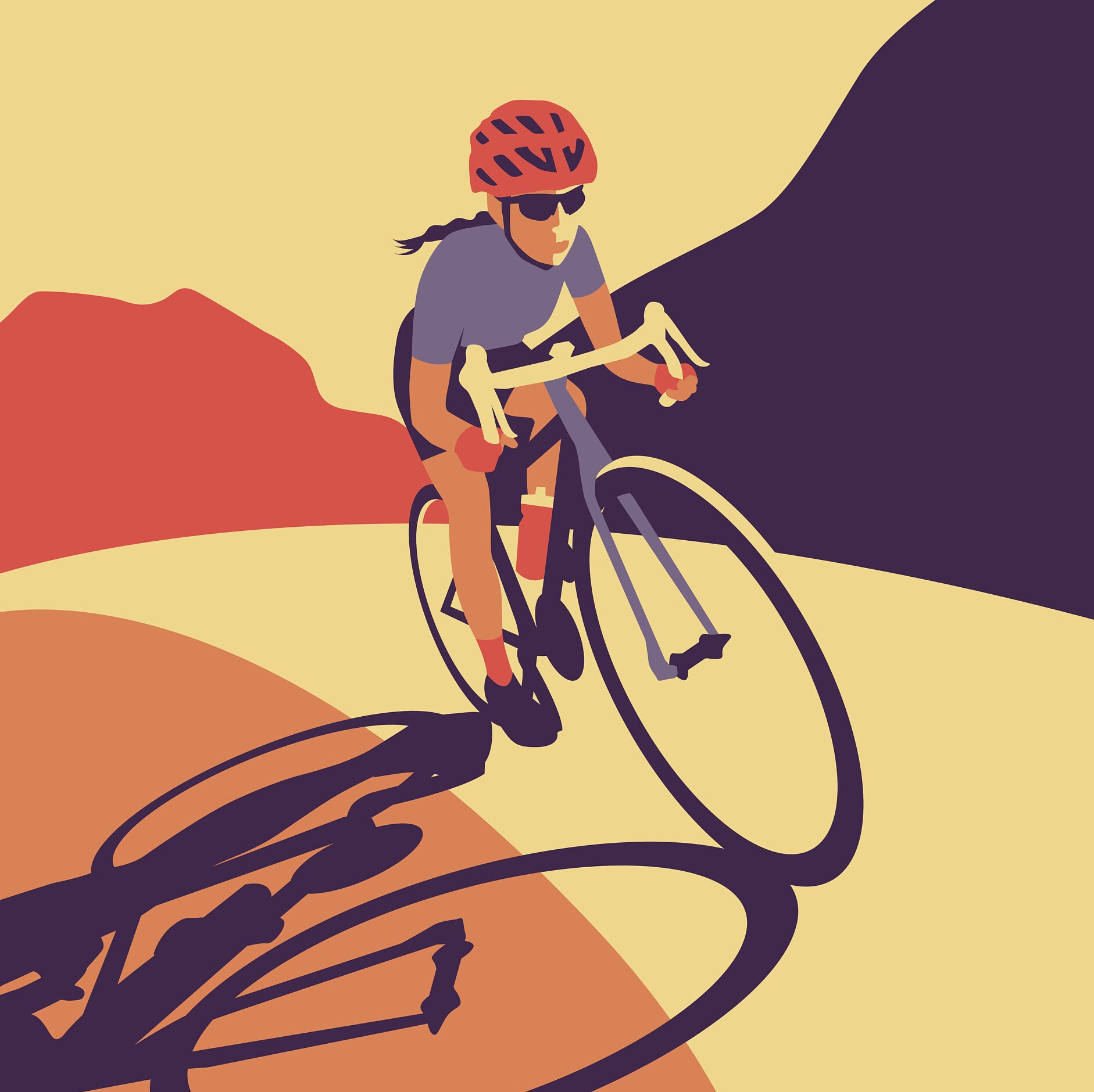 Outside is Free Women's Road Cycling Print • Road Bike