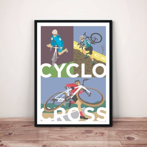 Cyclocross Art Print: Cycling Skills Illustration