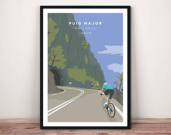 Puig Major Mallorca Cycling Art Print: Giclée Fine Art