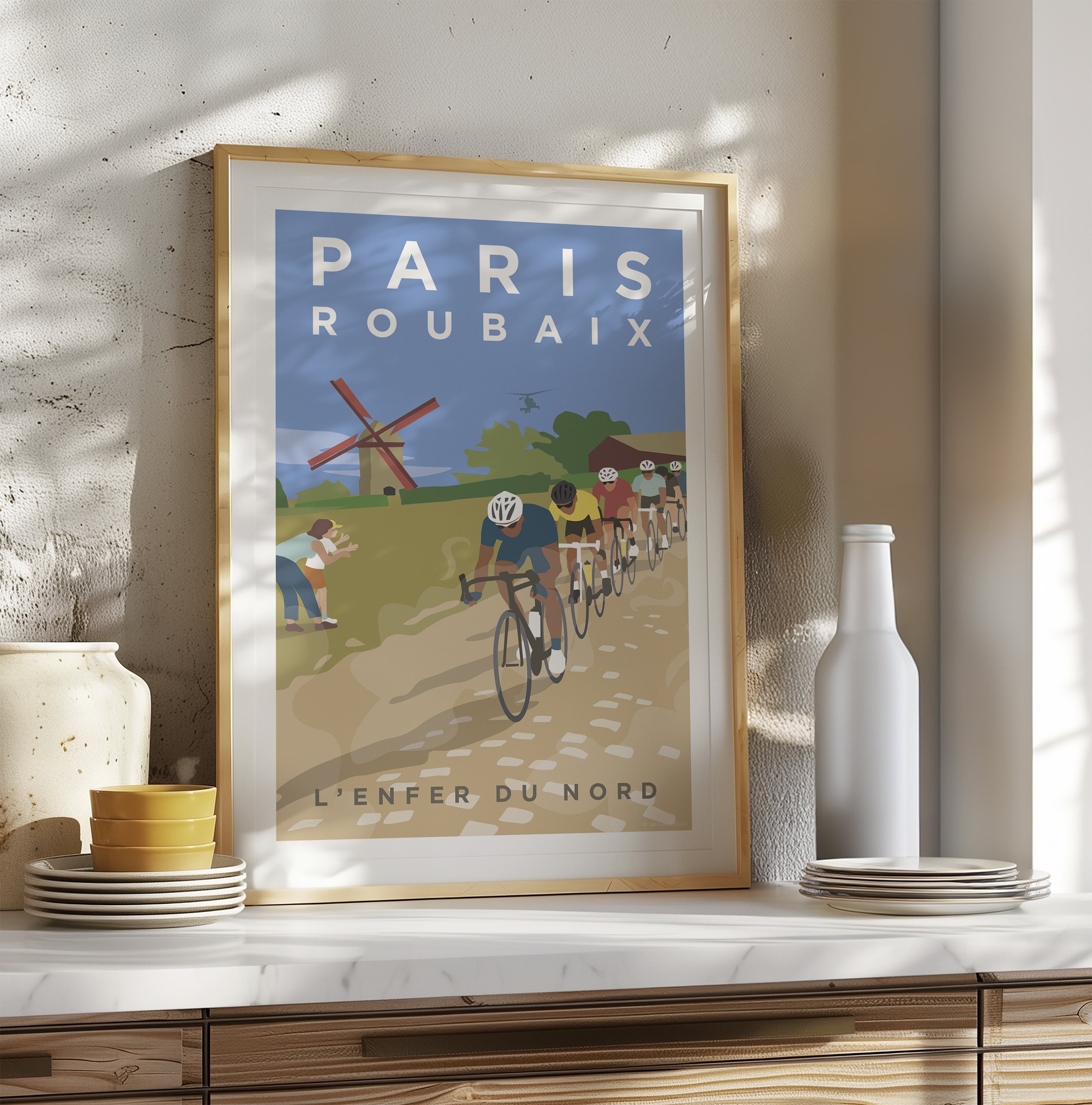希少 LIVRAISON No.1 / M/M Paris 掲載 / アート雑誌 Paris Roubaix Art Print: Cycling Monument Poster, Hell of the