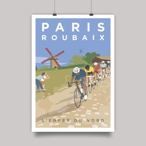Paris Roubaix Cycling Monument Art Print • Paris Roubaix Poster Art • Cycle Monument Hell Of The North Artwork • Cycling Race Wall Art Print