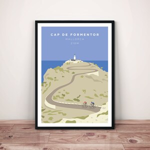 Cap De Formentor Mallorca Kunstdruck • Mallorca Radsport Geschenk • Mallorca Radsport Paar Radsport Poster Kunstdruck