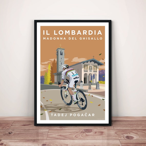 Tadej Pogacar ILombardia Art Print: Madonna del Ghisallo Cycling Poster