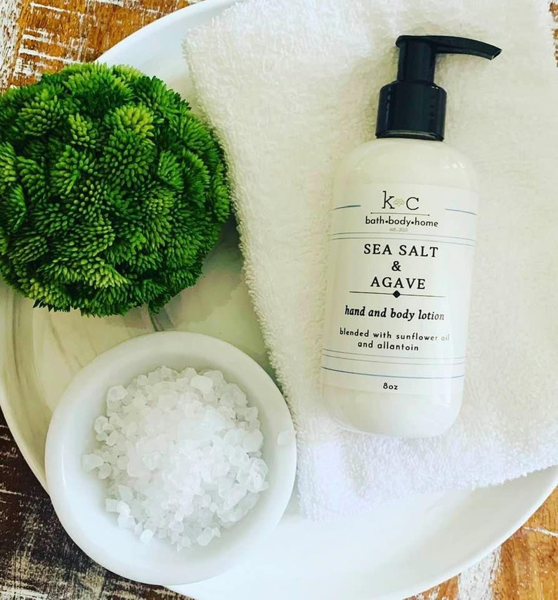 Sea salt and agave hand lotion/body lotion/moisturizer/skin Etsy