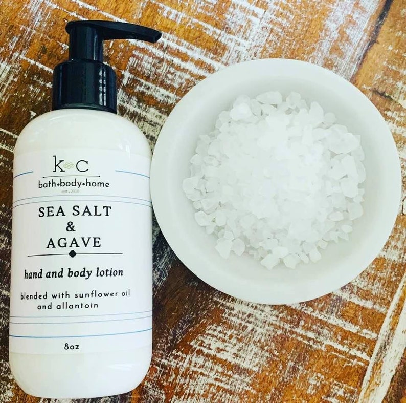 Sea salt and agave hand lotion/body lotion/moisturizer/skin Etsy