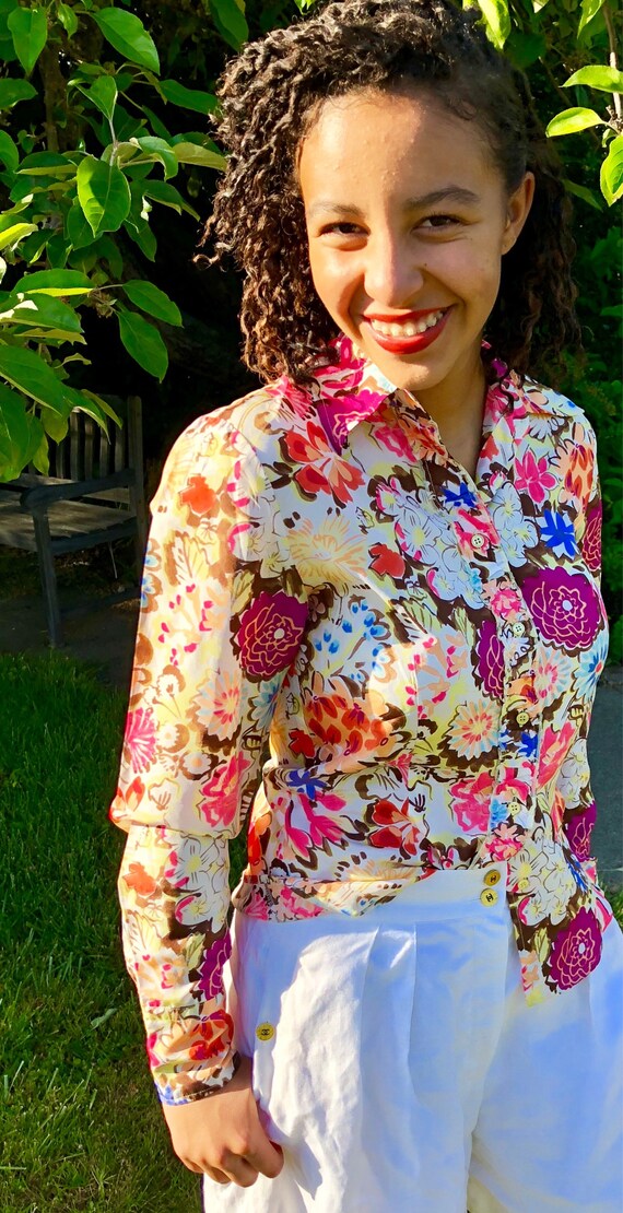 Sonia Bogner Silk Blouse Etsy