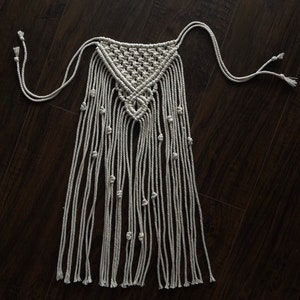 Boho Macrame Wedding Bouquet Wrap | Bridesmaids flower wraps