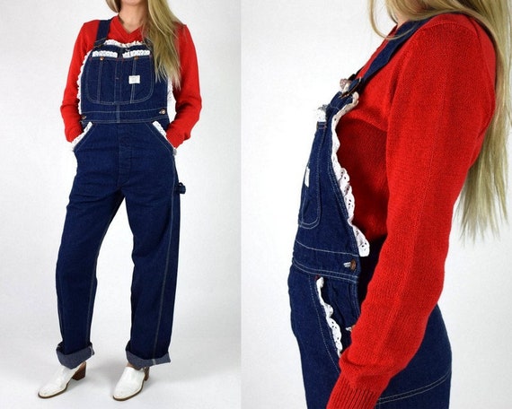 vintage denim overalls