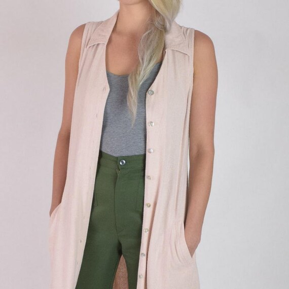long dress with buttons down the front