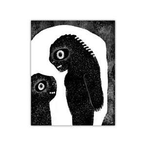 First Day Of School Alien Creature Art Print Poster
