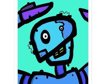 Hello Robot 16x20 Art Print Poster