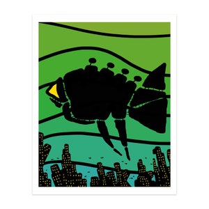 Alien Fish Underwater Planet 16x20 Art Print Poster