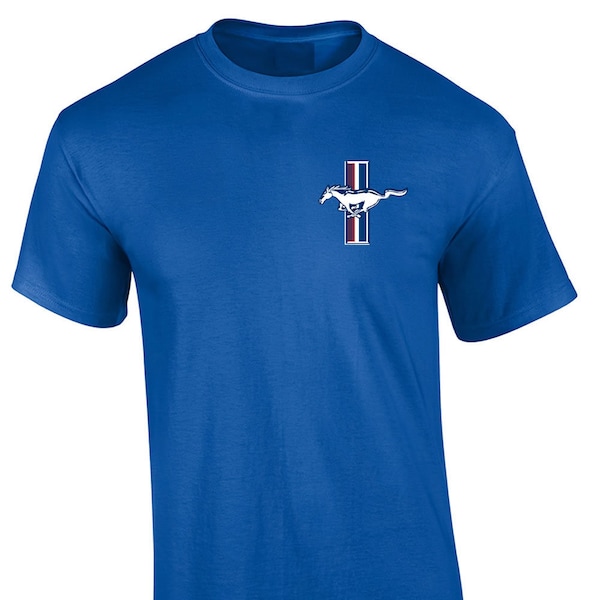 Legend Lives Ford Mustang Pony Chest Logo Licensed T-Shirt