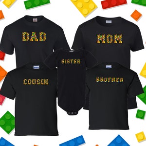Building Block Family Shirts, Family Member Shirts, Family Vacation T-Shirts