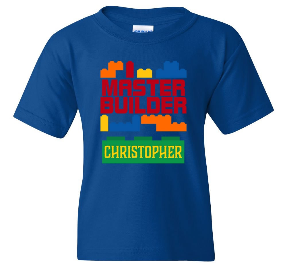 Master Builder T-shirt Personalized Building Block Shirt - Etsy