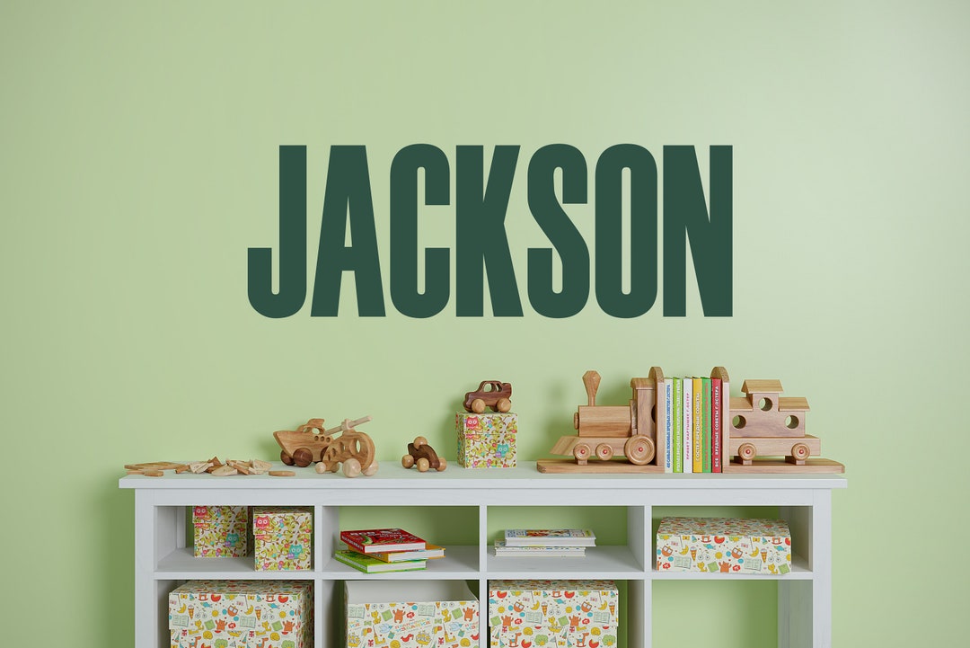 Personalized Name Decal Boy's Name Wall Decal Name Nursery Wall Art ...
