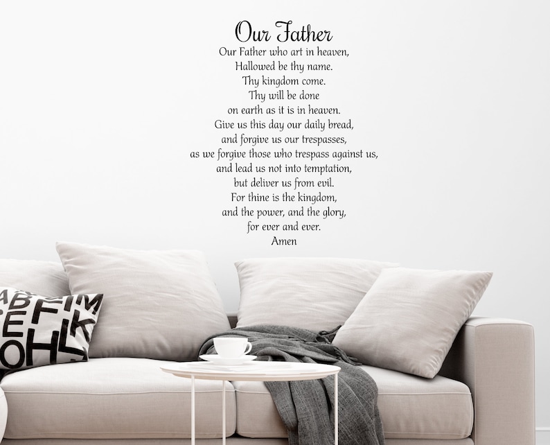 The Lord's Prayer Wall Decal Mathew 6913 Wall Art Etsy
