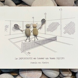 Picture in stone Tennis Love Love Padel Poetry in Stone image 4