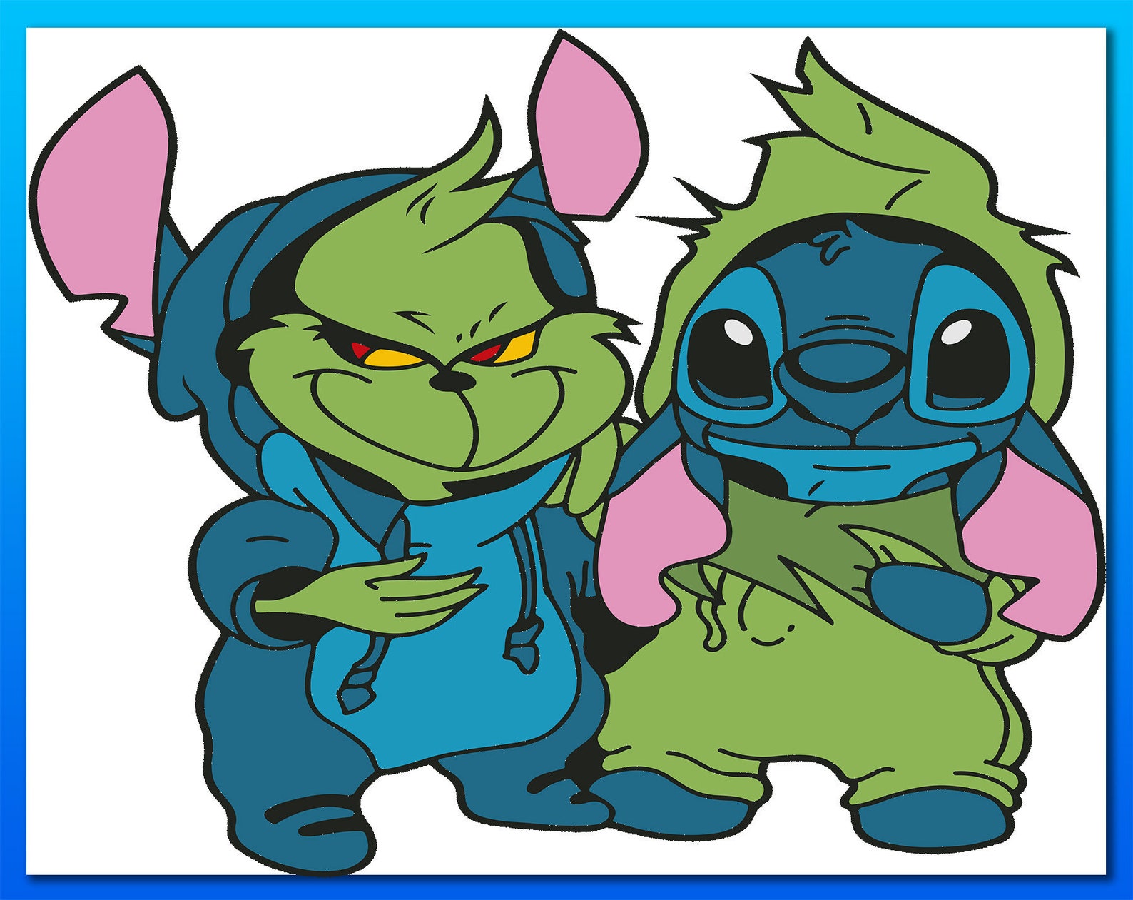 Grinch and Stitch Png Cartoon SVG Friend Baby Grinch Stitch Etsy