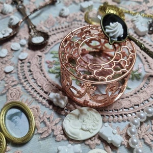 Rose Gold Metal Filigree Wax Burner, Metal Wax Furnace, Rose Gold Wax Burner, Decorative Filigree Wax Burner