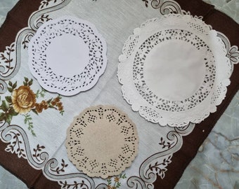 Vintage Doily Set, Decorative Paper Doily Pack, Vintage Styled Doily Bundle