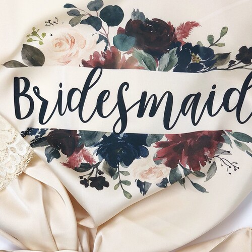 Vintage Garden Floral Bridesmaid Robes Bohemian Wedding Robe Etsy