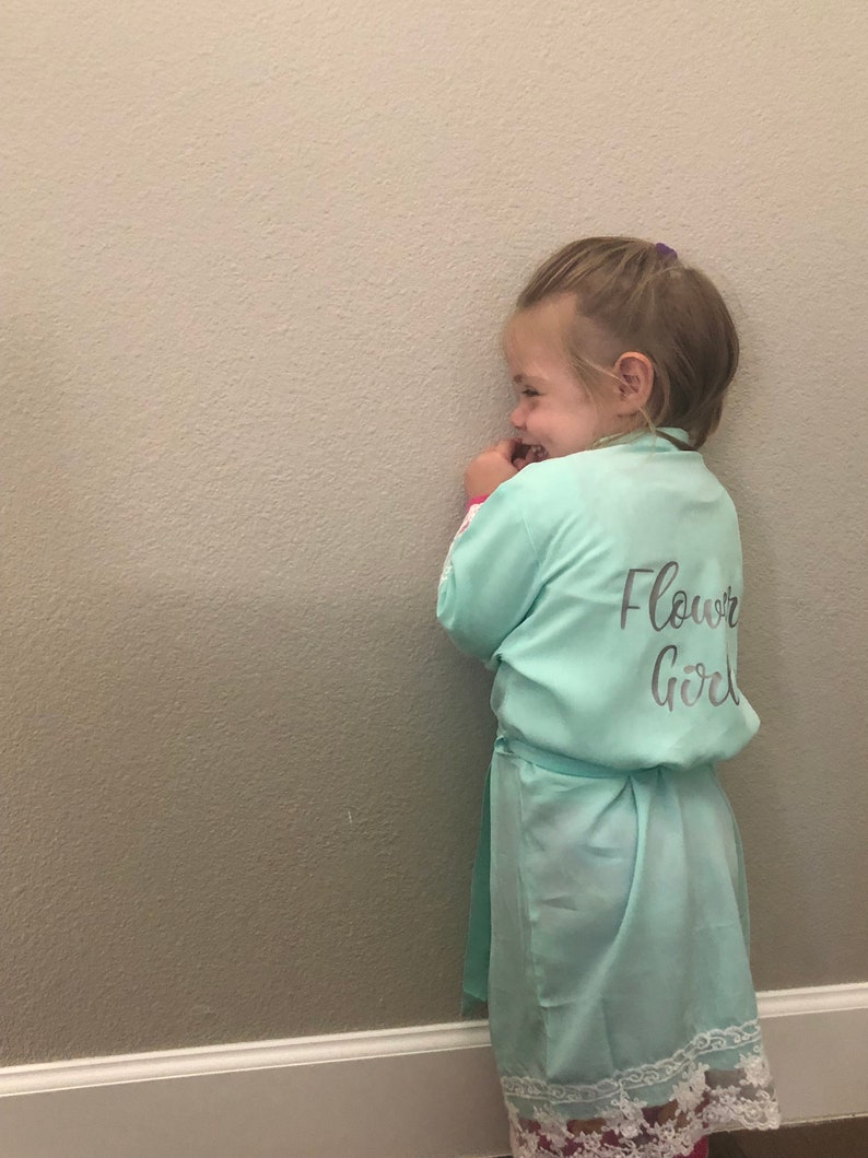 Flower Girl Robe Flower Girl Gift Toddler Robe Petal Etsy