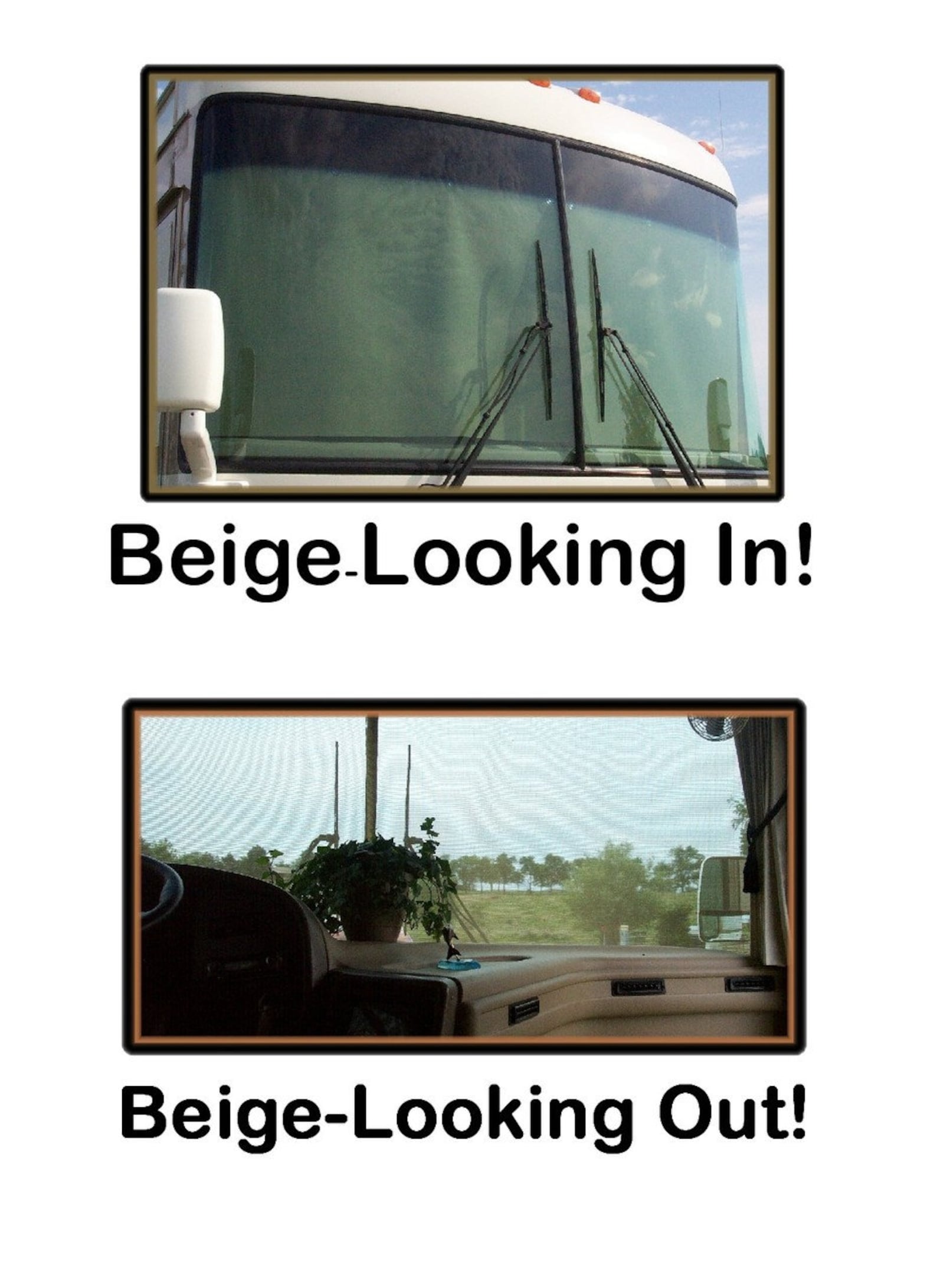 Freightliner Rv Windshield Privacy RV Windshield Privacy Shade Kit: Interior Windscreen, Window, Mirror ...