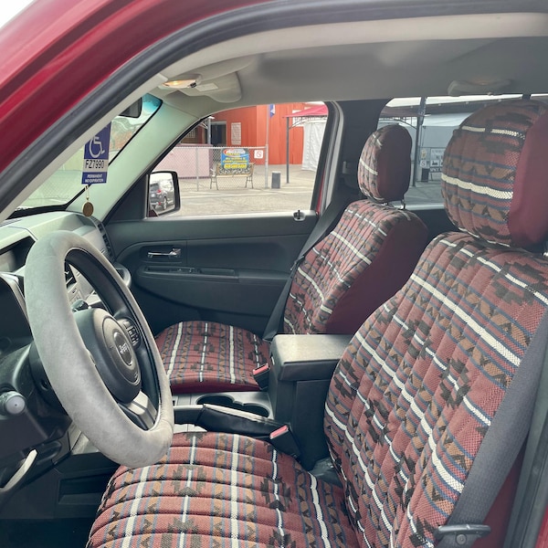 Custom Vehicle Seat Covers | Handmade Seat Covers | Car Truck Van Seat Covers | Southwestern Fabric | Choose Your Color