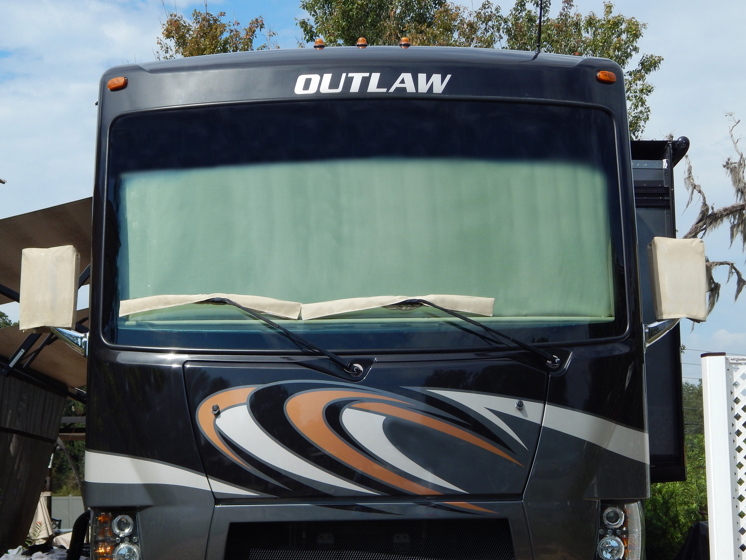 Interior RV Windshield Privacy Shades for Class A RVs (Universal)