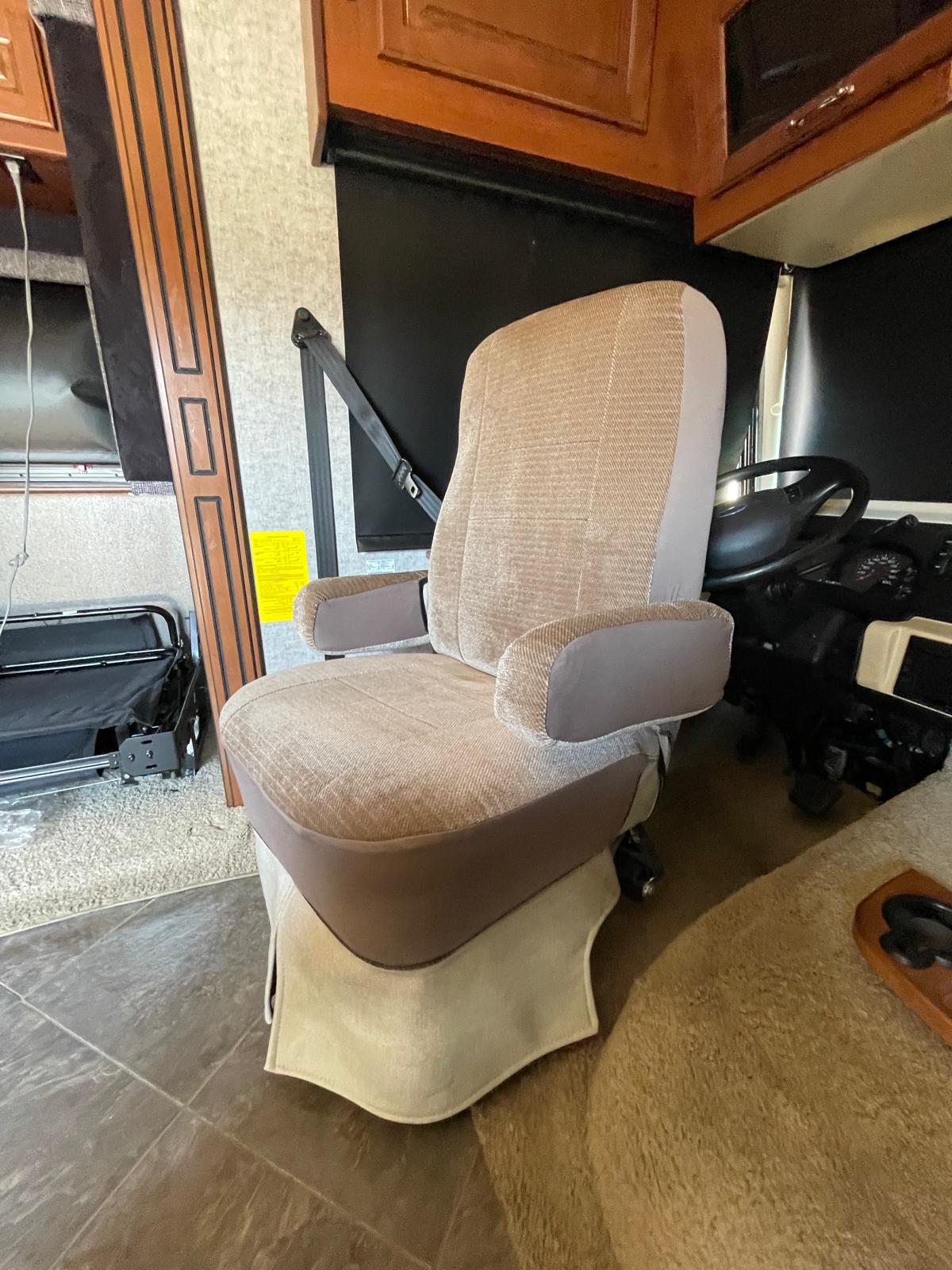 2-Pack Black Polyester RV Seat Covers For Class-A Motorhome Captains Chairs – Universal Fit