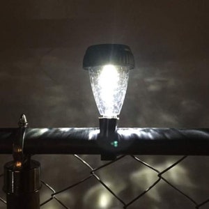 Solar Lights Chain Link Fencing Etsy