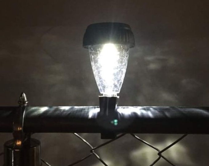 Solar Lights Chain Link Fencing Etsy