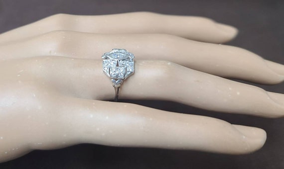 Vintage  0.52ct carat natural marquise Diamond Pl… - image 7
